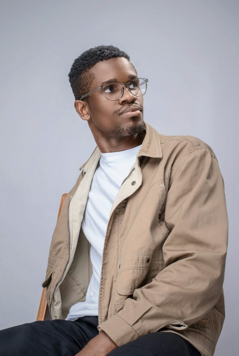 Man wearing eyeglasses in a lifestyle portrait