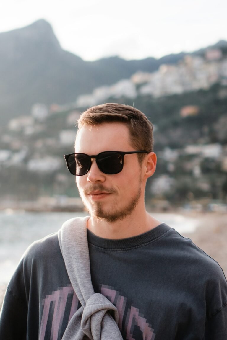 Man wearing sunglasses in a lifestyle portrait